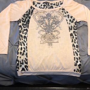 Angels and Diamonds Long Sleeve Tee w/ Rhinestones